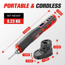 Load image into Gallery viewer, TOPEX 4V Max Cordless Soldering Iron, Cordless Soldering Iron Kit, 12 Second Quick Heat Up, with Rechargeable Lithium-Ion Battery, for Electronics