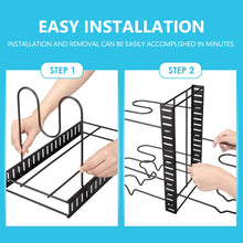 Load image into Gallery viewer, Stelive 8 Tier Dual Sided Pan Rack Pot Pan Organizer Adjustable Pan Pot Rack Pantry Organizer Holder Kitchen Pot Organizer Holder Pot Lid Organizer