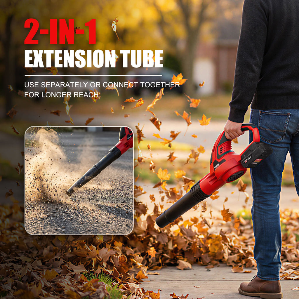 TOPEX 20V MAX Cordless Leaf Blower 1.5Ah Battery 200km/h
