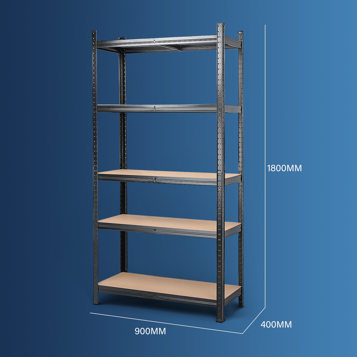 MasterSpec Garage Shelving Warehouse Shelf unit Storage Rack 1.8x0.9m ...