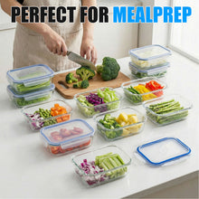 Load image into Gallery viewer, Stelive 10 Pack Glass Storage Food Containers, Glass Meal Prep Containers, Airtight Lunch Bento Boxes with Snap Locking Leakproof Lids, Reusable for Microwave