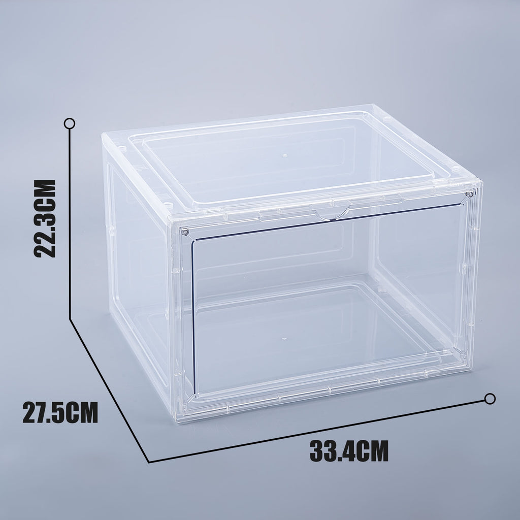 Stelive 6PCS Shoe Display Box Shoe Box Storage Container Stackable Shoe Storage Box 33.4x27.5x22.3cm