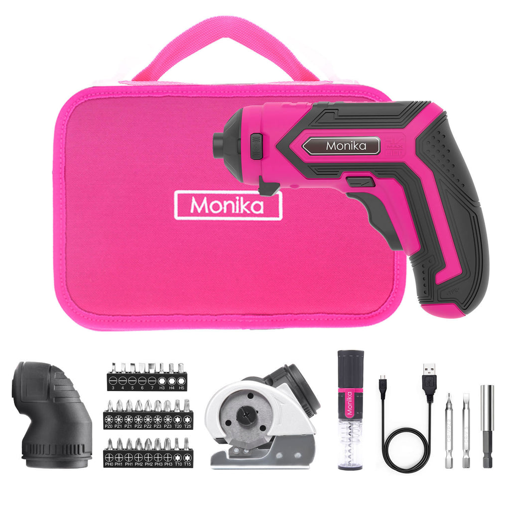 Monika Pink Tool Combo Cordless Drill Driver Electric Cutter Bottle Opener Screwdriver