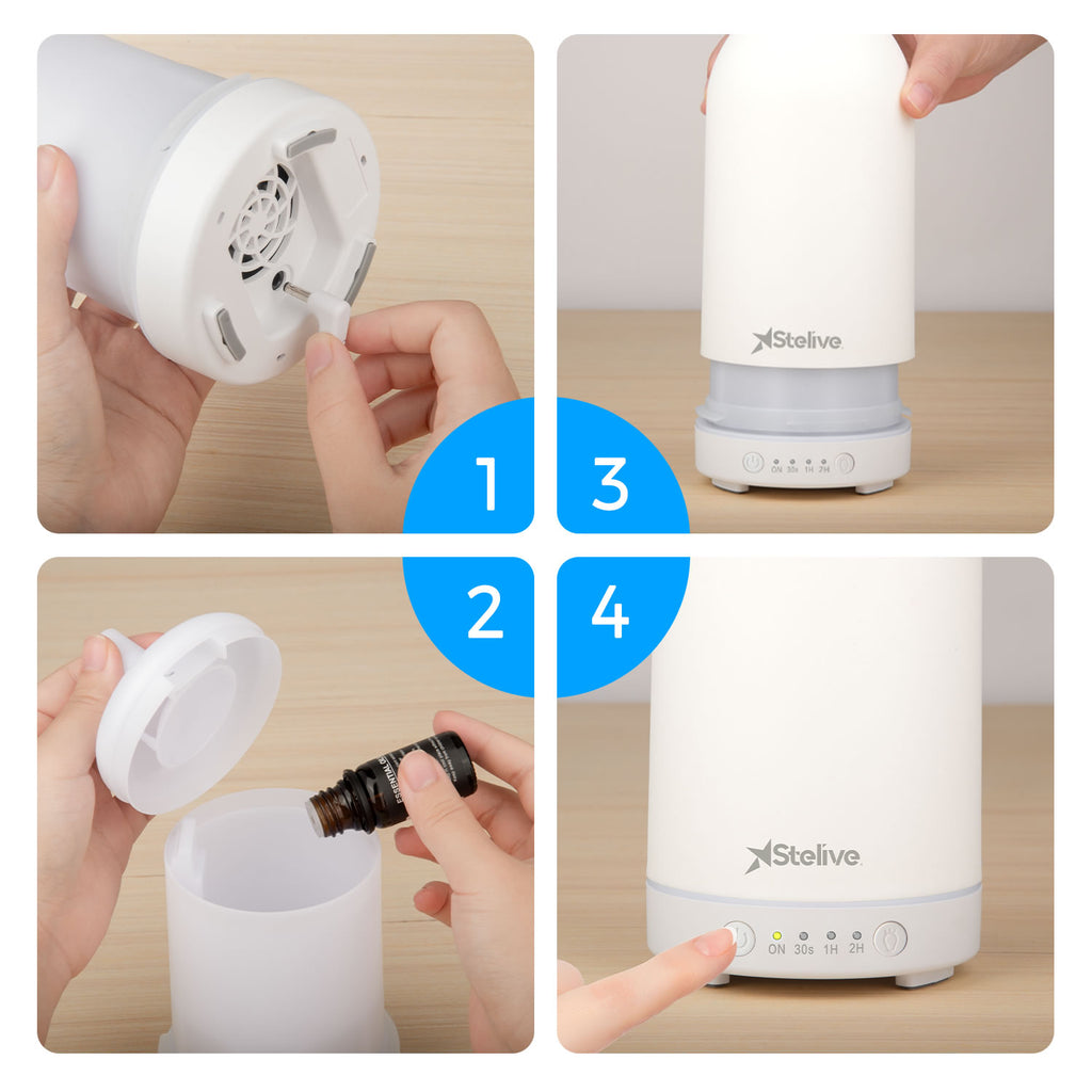 Indicator Diffuser Stelive Essential Oil Diffuser, Ultrasonic Aromatherapy Diffuser 200ML ...