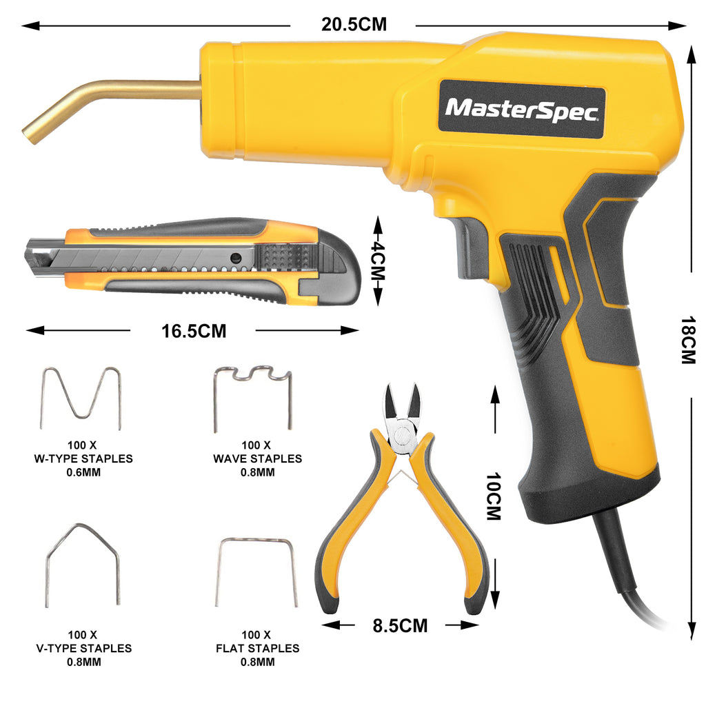 MasterSpec 50W Hot Stapler Plastic Welding Gun Car Bumper Repair Kit Welding Repairing Machine Welder Gun