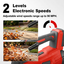 Load image into Gallery viewer, TOPEX 20V MAX Cordless Leaf Blower with 2-Speed Selection, 16,000 RPM, 144km/h Multipurpose Lightweight Leaf Blower Blow with Detachable Nozzle