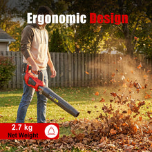 Load image into Gallery viewer, TOPEX 20V MAX Cordless Leaf Blower with 2-Speed Selection, 16,000 RPM, 144km/h Multipurpose Lightweight Leaf Blower Blow with Detachable Nozzle