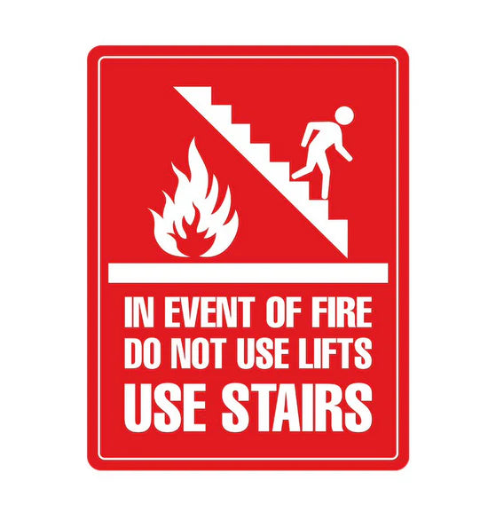 PVC Do not use lift use stair’s location Sign
