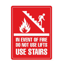 Load image into Gallery viewer, PVC Do not use lift use stair’s location Sign