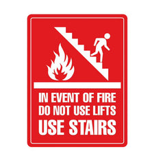 PVC Do not use lift use stair’s location Sign