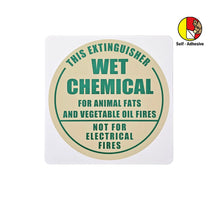 Load image into Gallery viewer, Self-adhesive Wet Chemical Extinguisher I.D Sign