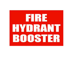 PVC Fire hydrant and booster location Sign