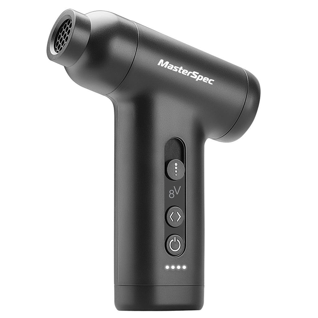 MasterSpec 8V Max Turbo Blower with 110000RPM Max Speed, 3.6kPa Suction, Rechargeable Portable Cleaner for Car, Keyboard & Home