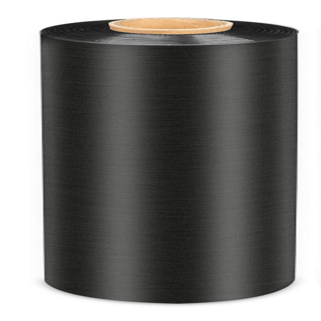 MasterSpec Black Plastic Stretch Wrap Film, 50cm x 400m Durable Packing Moving Packaging Heavy Duty Shrink Film with Plastic Rotary Handle