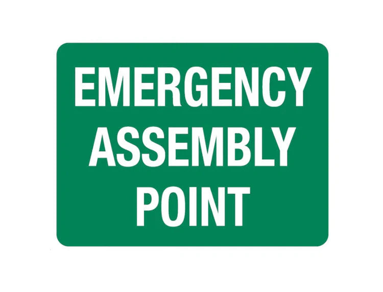 Large PVC Emergency assembly point Sign