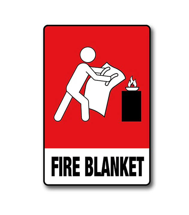 Fire blanket location sign