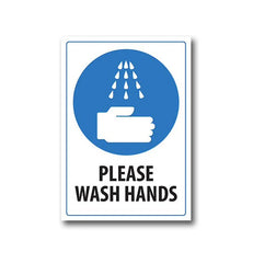 PVC Please wash hands location Sign