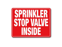 Load image into Gallery viewer, PVC Sprinkler stop valve inside location Sign