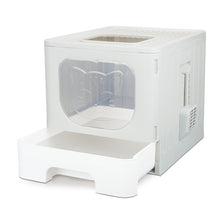 Load image into Gallery viewer, truepal Cat Litter Box/Basin Pet Toilet Anti-splashing Top Exit Cat Box With Scoop Grey