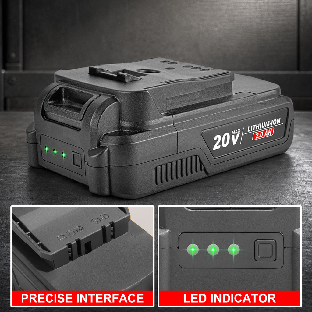 TOPEX 20V 2.0Ah Battery & Faster Charger Kit
