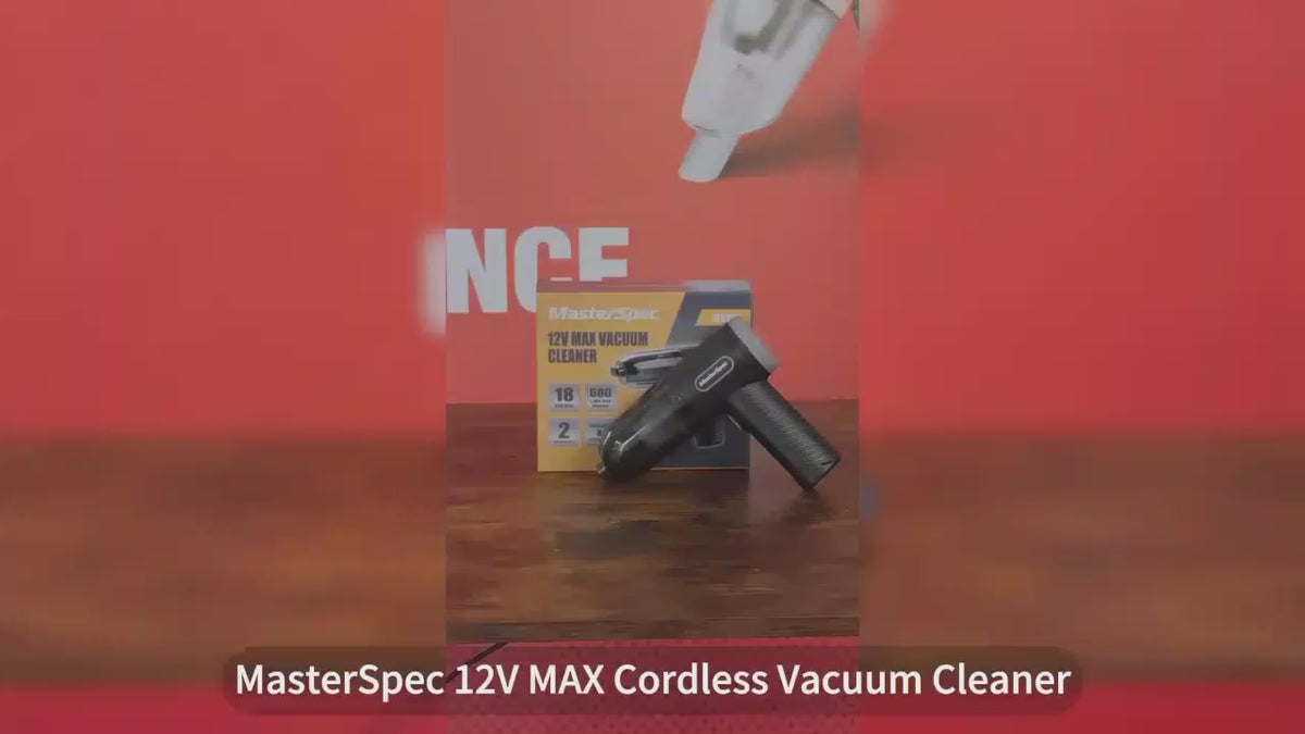 MasterSpec 12V MAX Cordless Vacuum Cleaner, 2-in-1 Vacuum & Blower, 18000Pa Suction, 2-Speed Lightweight Handheld Vacuum for Car Home Office
