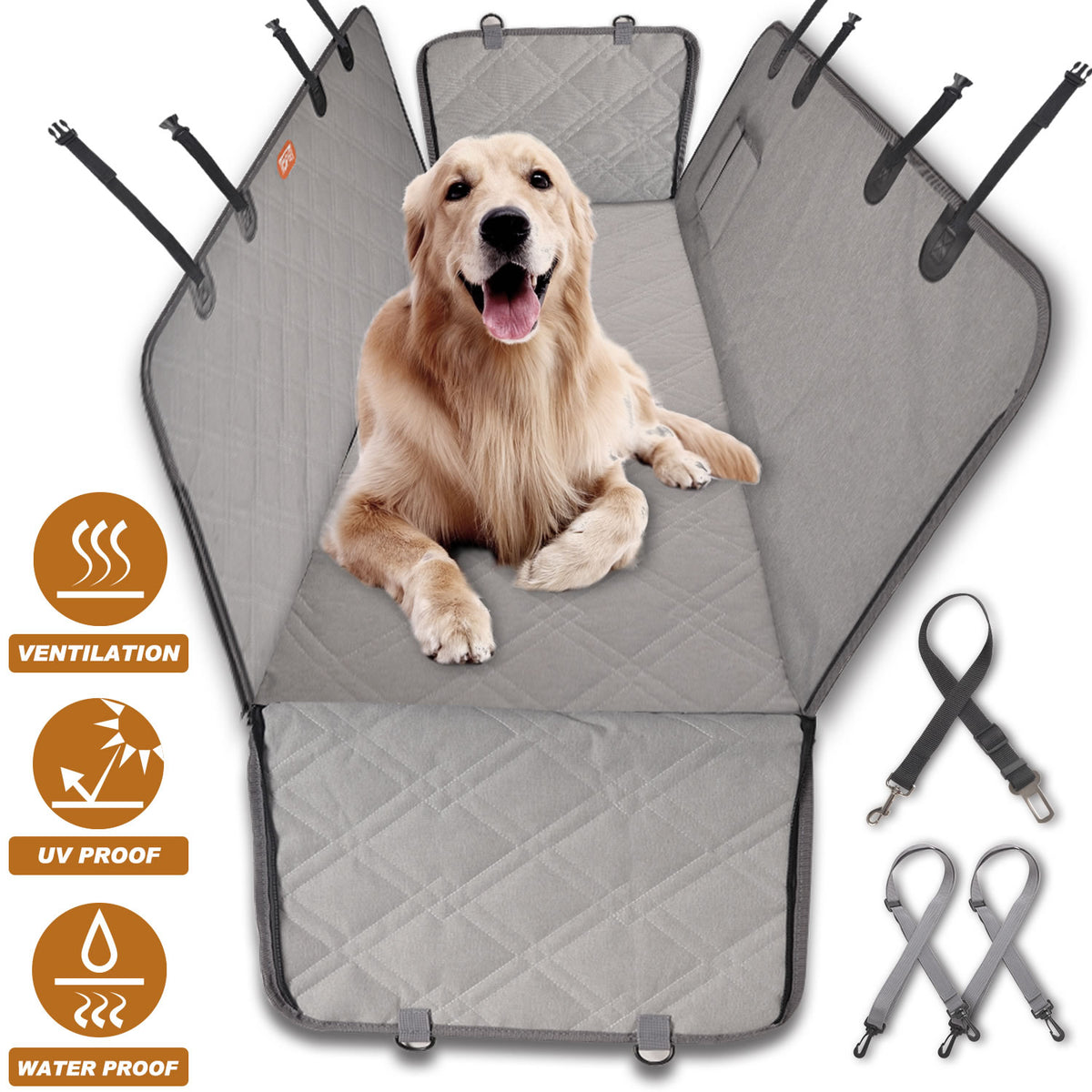 truepal Premium Nonslip Pet Car Back Seat Cover Cat Dog Hammock Waterp ...