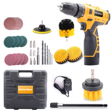 Load image into Gallery viewer, MasterSpec 45PCS Combo 12V Cordless Drill Driver Brush Kit Cleaning Sanding Pads Drill Bits