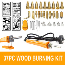 Load image into Gallery viewer, MasterSpec 37PC 30W Wood Burning Set Electric Soldering Iron Kit Iron Burner Hobby Kit