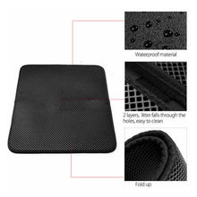 Load image into Gallery viewer, truepal 75 x 55cm Waterproof Double-Layer Cat Litter Mat Trapper Foldable Pad Pet Rug