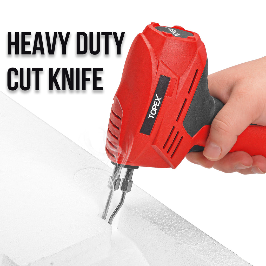 TOPEX Heavy Duty Soldering Gun Iron Kit Fast Heating Hot Knife Plastic Foam Cut