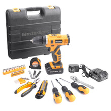 Load image into Gallery viewer, MasterSpec  47PCs 12V Lithium Cordless Drill with 2 Batteries