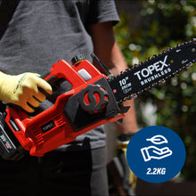 Load image into Gallery viewer, TOPEX Cordless Brushless Chainsaw Electric Saw w/ 20V 4.0AH Battery Fast Charger