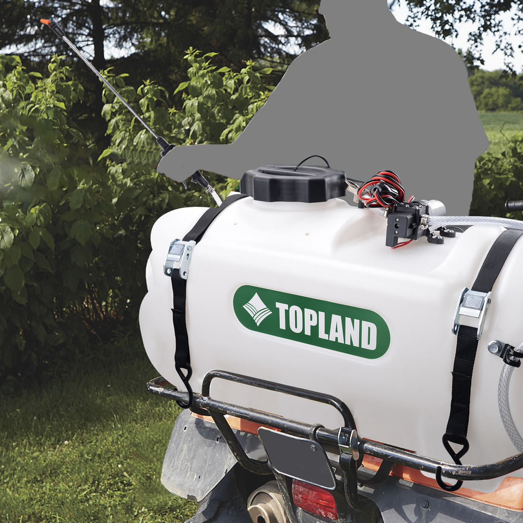 TOPLAND 60L 12V ATV Weed Sprayer Broadcast and Spot Spray Chemical Tank