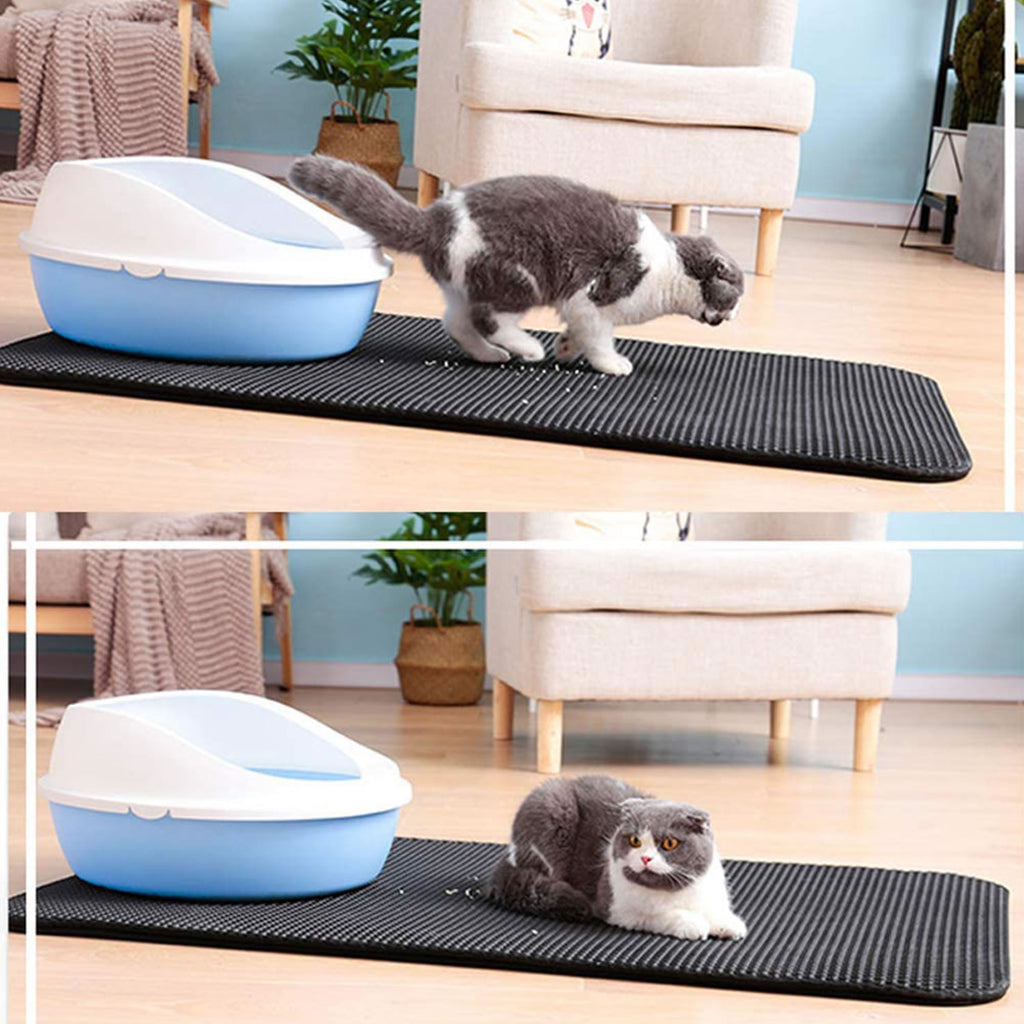 Waterproof Cat Litter Mat Home 70 x 55cm w/Pet Basket/ Pet Carrier