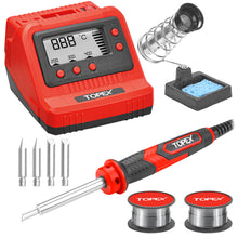 Load image into Gallery viewer, TOPEX 60W digital soldering Iron Station Solder Fast Heat Variable Temperature LED Display