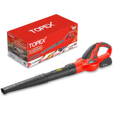 TOPEX 20V MAX Cordless Leaf Blower 1.5Ah Battery 200km/h