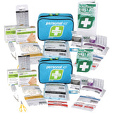 FASTAID 57PCS x 2 Personal Emergency First Aid Kit Medical Travel Workplace Family Safety Soft Pack