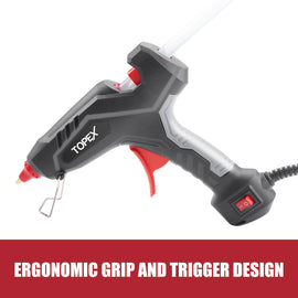 TOPEX Heavy Duty 100W Hot Melt Glue Gun Electric Heating Craft & 10 Glue Sticks