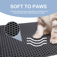 Load image into Gallery viewer, truepal Double-Layer Cat Litter Mat 65 x 45cm Waterproof Trapper Foldable Pad Pet Rug