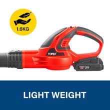 Load image into Gallery viewer, TOPEX 20V MAX Cordless Leaf Blower 1.5Ah Battery 200km/h