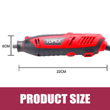 Load image into Gallery viewer, TOPEX Heavy Duty 200W Rotary Tool Set Grinder Sander Polisher Flex Shaft Multiple Accessories
