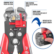 TOPEX 260-Piece Wire Stripper Self-Adjustable Crimper Plier Set Terminals Tools