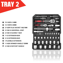 Load image into Gallery viewer, MasterSpec 1240pcs Tool Box Trolley Tool Set DIY Hand Tool Set w/2 Utility Knife
