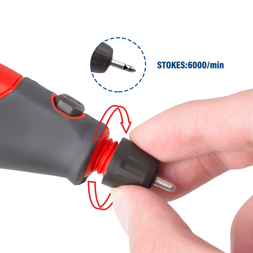 TOPEX 13W Electric Engraver Mini Versatile Etching Tool Kit With Stencils 2 Tips For Glass Metal Wood Plastic