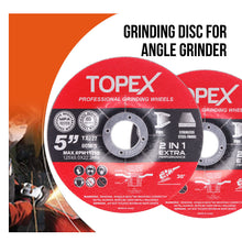 Load image into Gallery viewer, TOPEX 25PCS 125x 6.0x 22.23mm Grinding Discs Wheels Steel Inox Angle Grinder