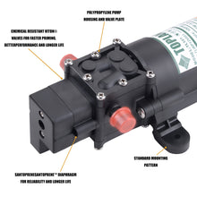 Load image into Gallery viewer, TOPLAND 12V Portable Diaphragm Water Pump with Safety Accessories Pressure Self Priming