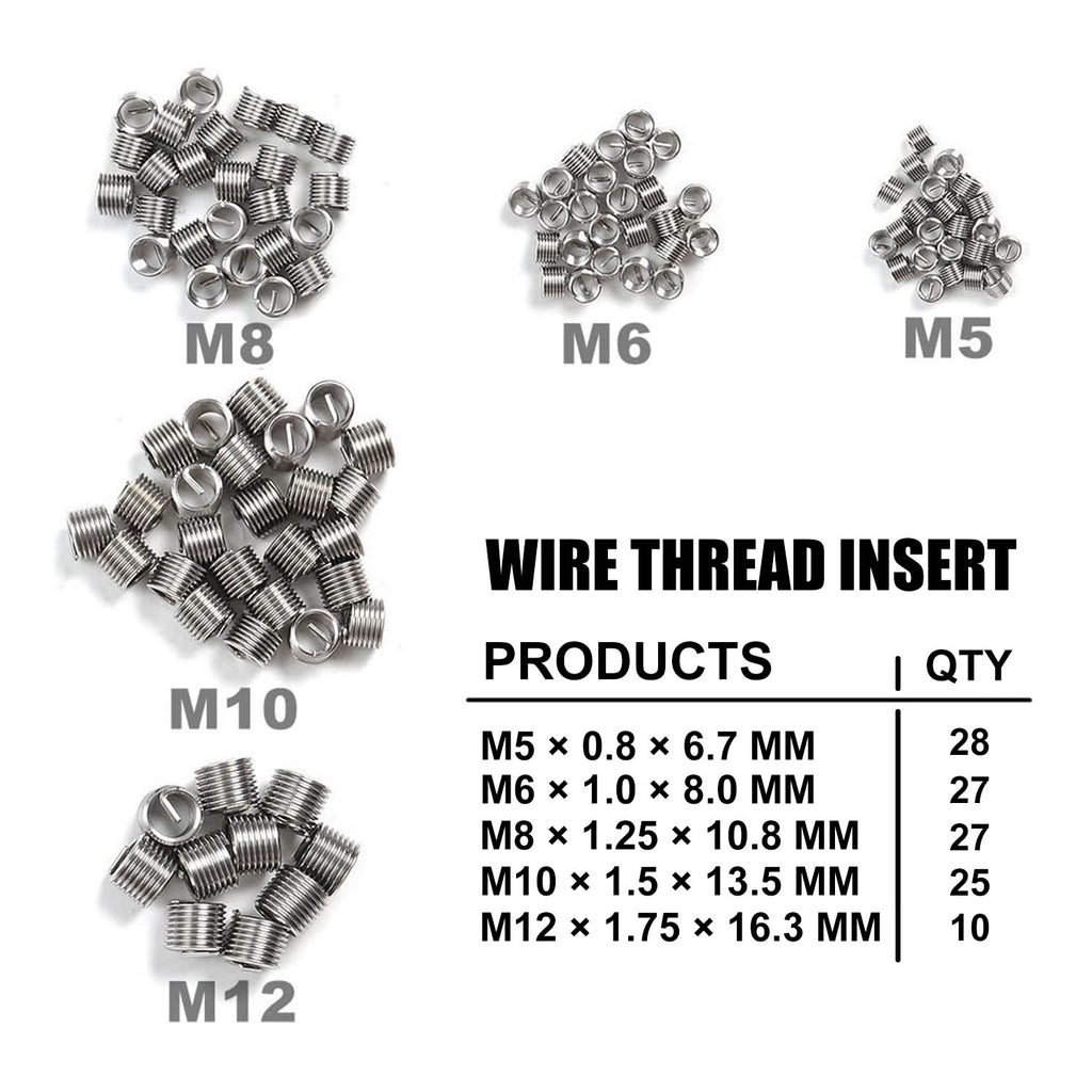 MasterSpec 138PCS HSS Thread Repair Kit Metric